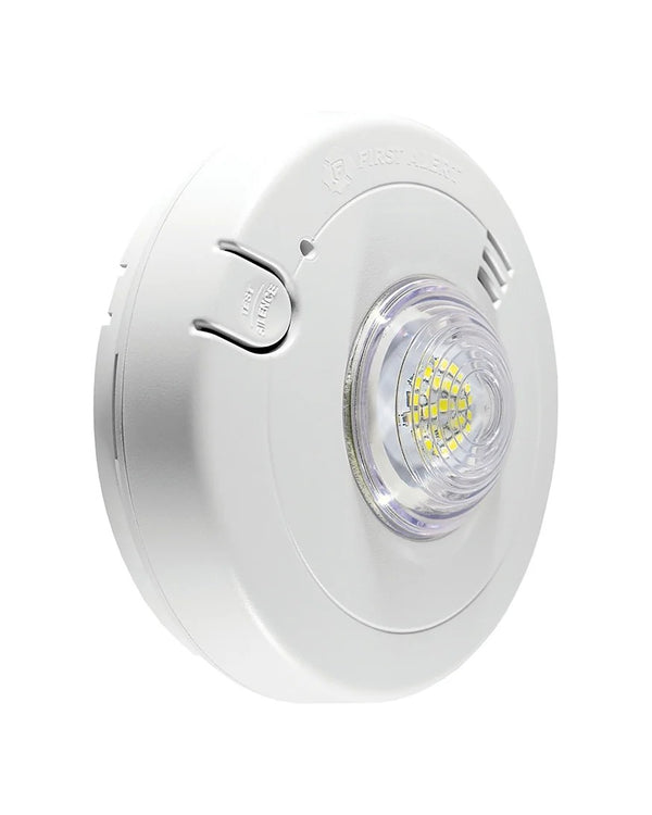 Hardwired Photoelectric Smoke Alarm & LED Strobe
